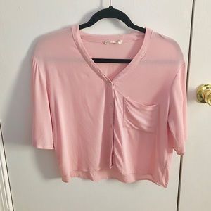 Over-sized short sleeve button down